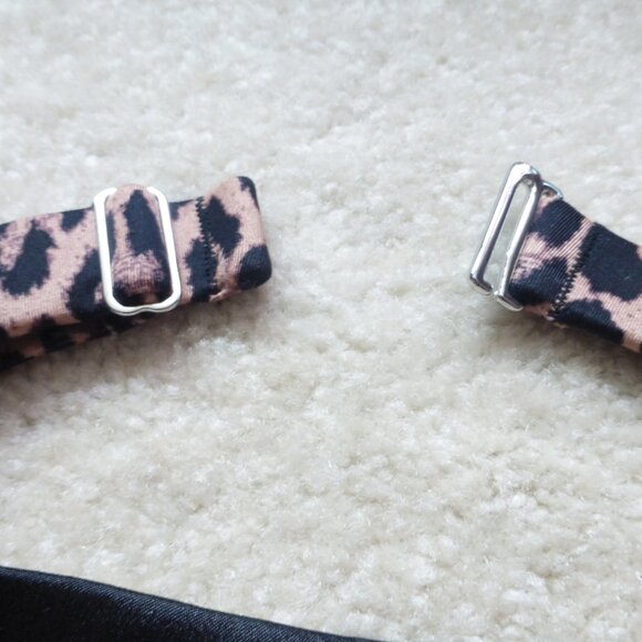 VICTORIA'S SECRET "Very Sexy" black and brown animal print sparkly garter - Picture 7 of 7